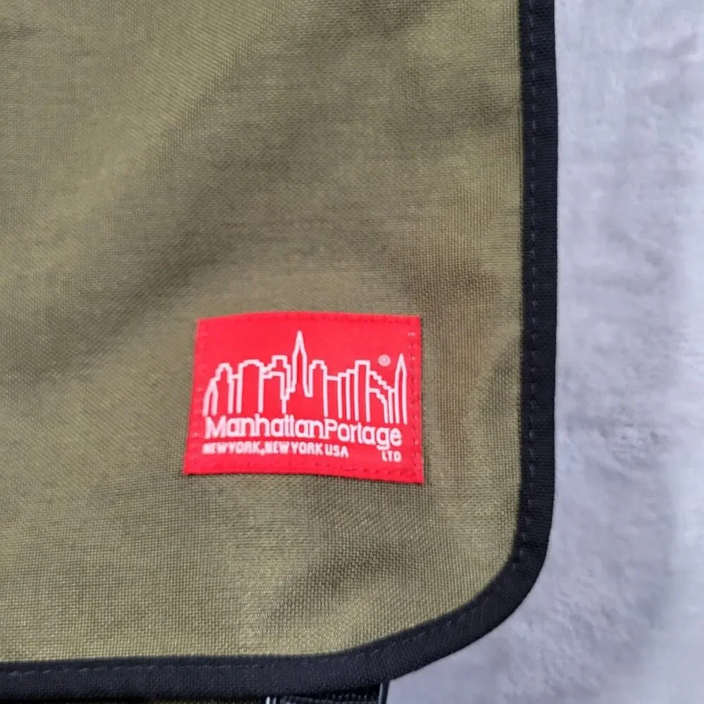 Manhattan Portage NY Messenger Bag Olive Green Cordura Shoulder Crossbody